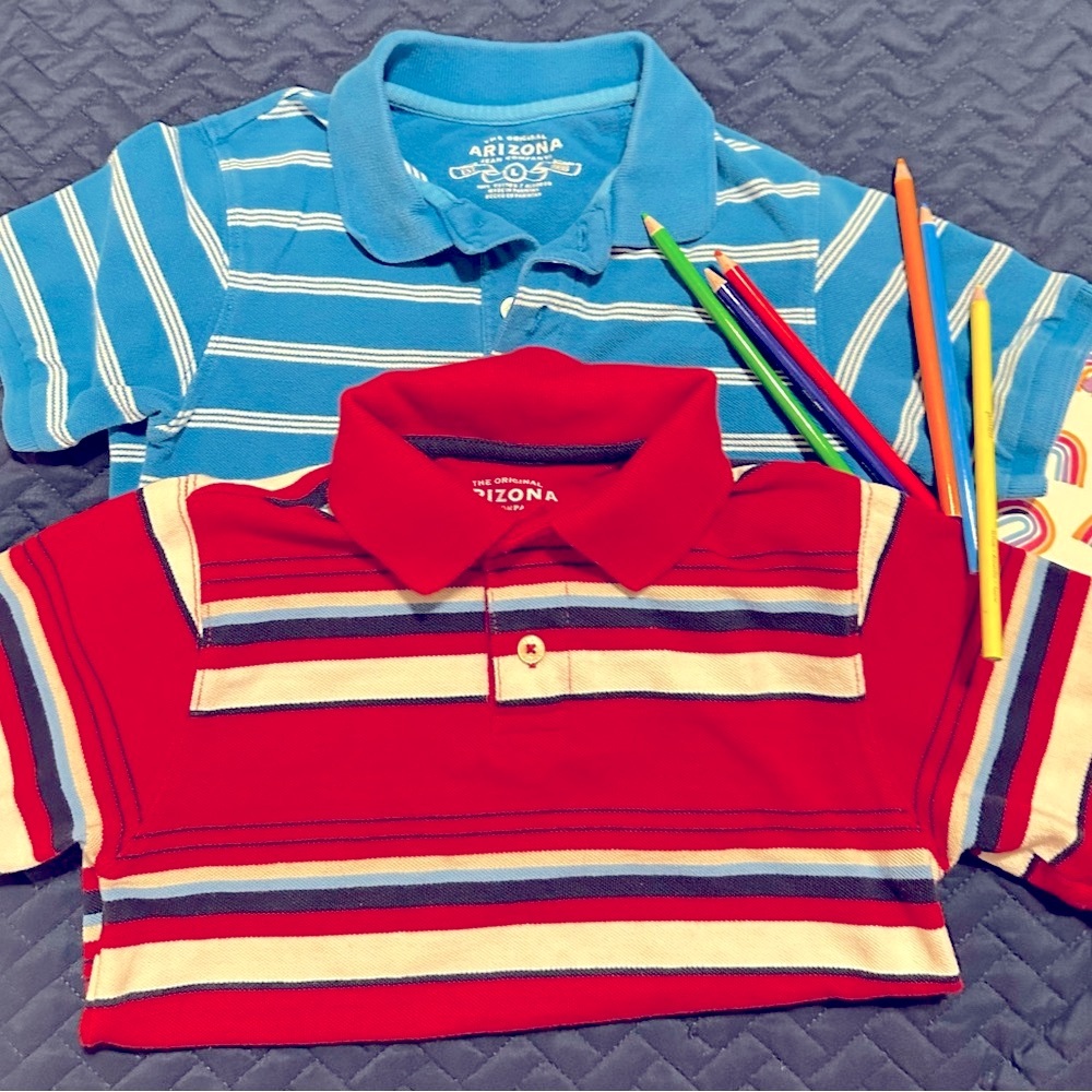 Vintage Arizona brand set of 2 boys polo
